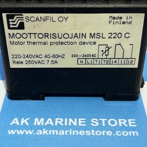 SCANFIL OYJ MSL 220 C MOTOR THERMAL PROTECTION DEVICE